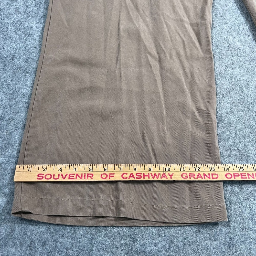 Reformation Mushroom‎ Brown Stevie Wide Leg Trouser Pants Women's Size 20 - Picture 6 of 7